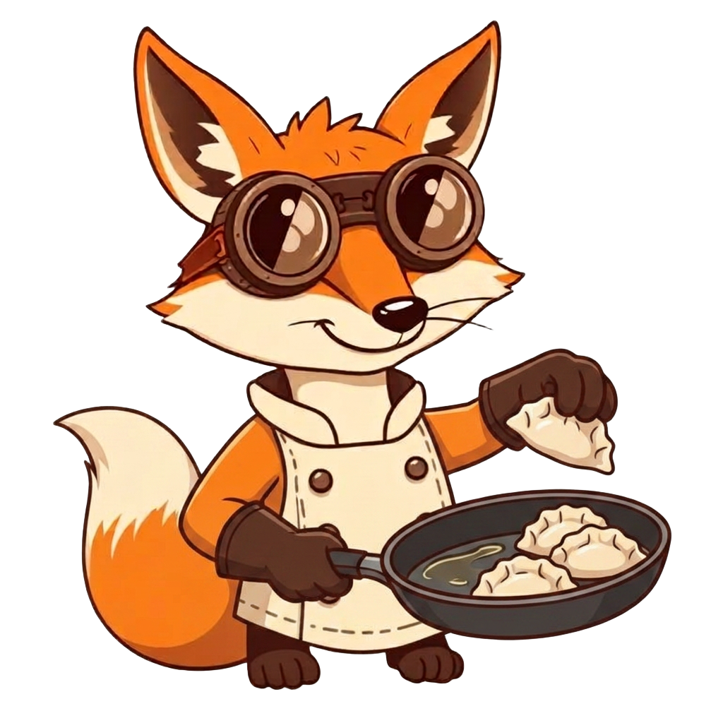 El zorro alquimista: Sella las gyozas con un chorrito de aceite